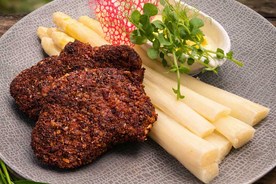 Spargel Wildschweinschnitzel