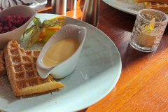 Waffeln serviern