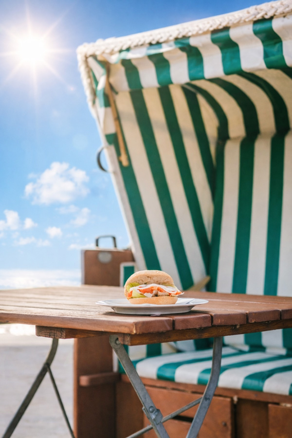 Biergarten Imbiss Schmachter Hus Fischbrötchen