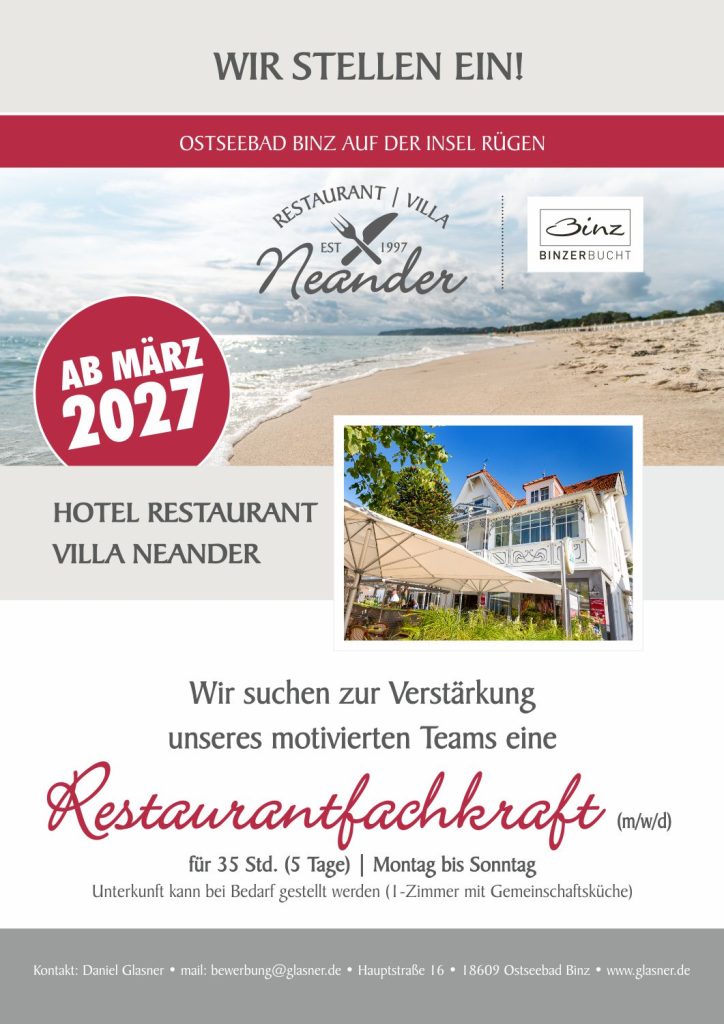 Stellenangebot Restaurantfachkraft im Restaurant neander