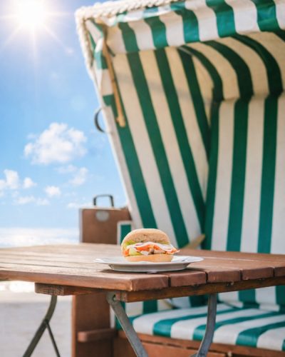 Biergarten Imbiss Schmachter Hus Fischbrötchen