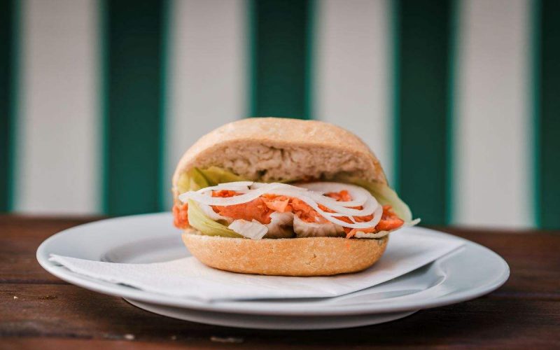 Biergarten Imbiss Schmachter Hus Fischbrötchen