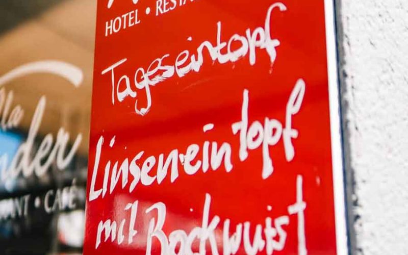 Tageseinopf Mittagstisch im Restaurant Neander