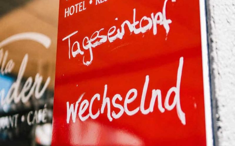 Tageseintopf Mittagstisch im Restaurant Neander